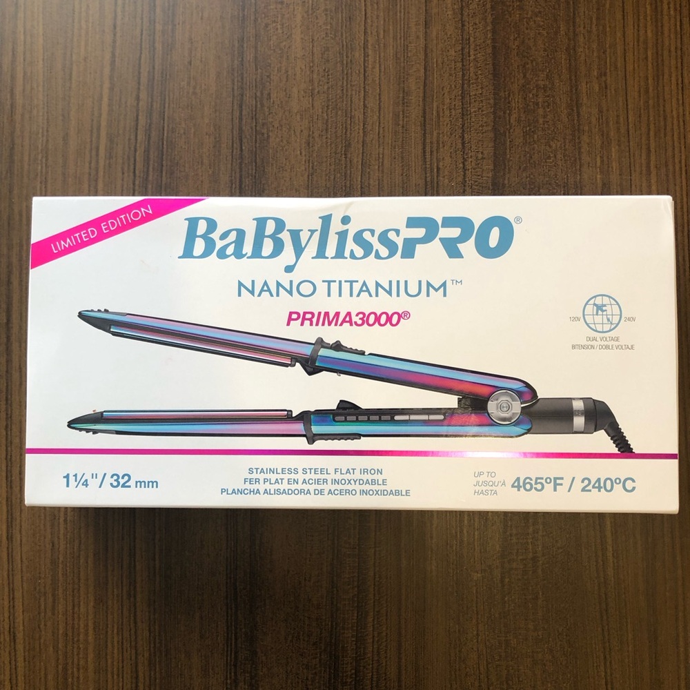 Metallic Limited Edition BaBylissPRO Nano Titanium prima3000 Flat Iron 1 1/4”